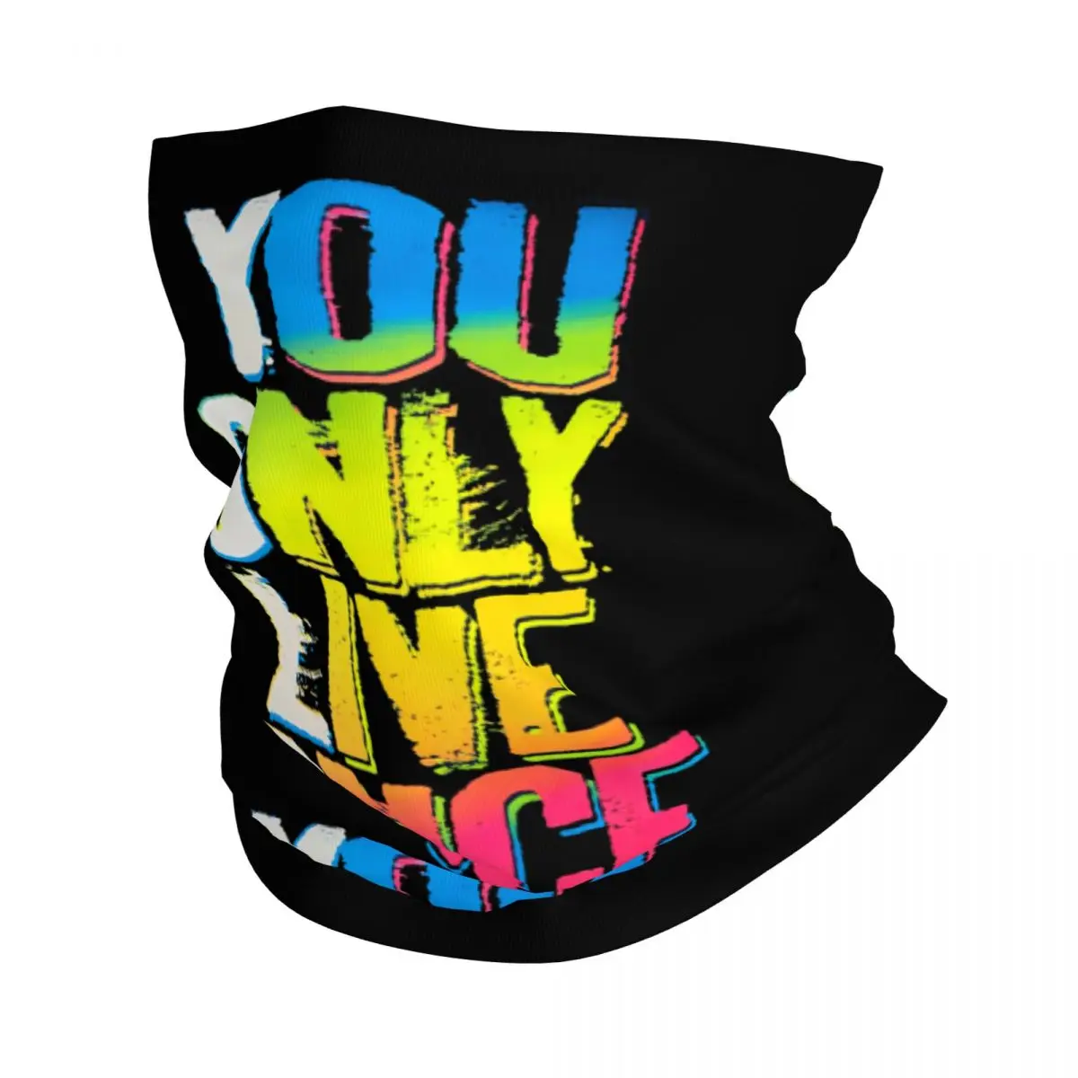 Yolo Block You Only Live Once Thin Bandana Neck Gaiter Wrap Scarf Headband Neck Cover