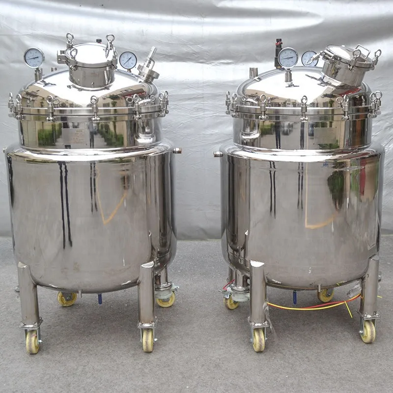 heating vacuum fermentation kettle, vertical closed stainless steel insulation tank, interlayer heating fermentation tank
