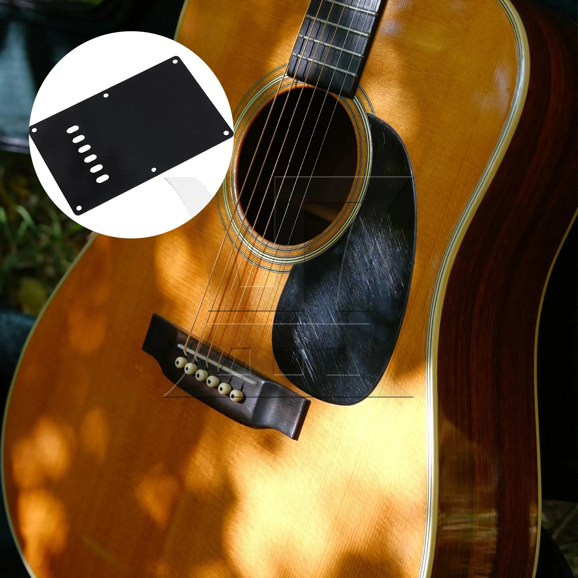 

6 Pieces Electric Guitar Backplate 6 Hole with Metal Screw for Music Lovers