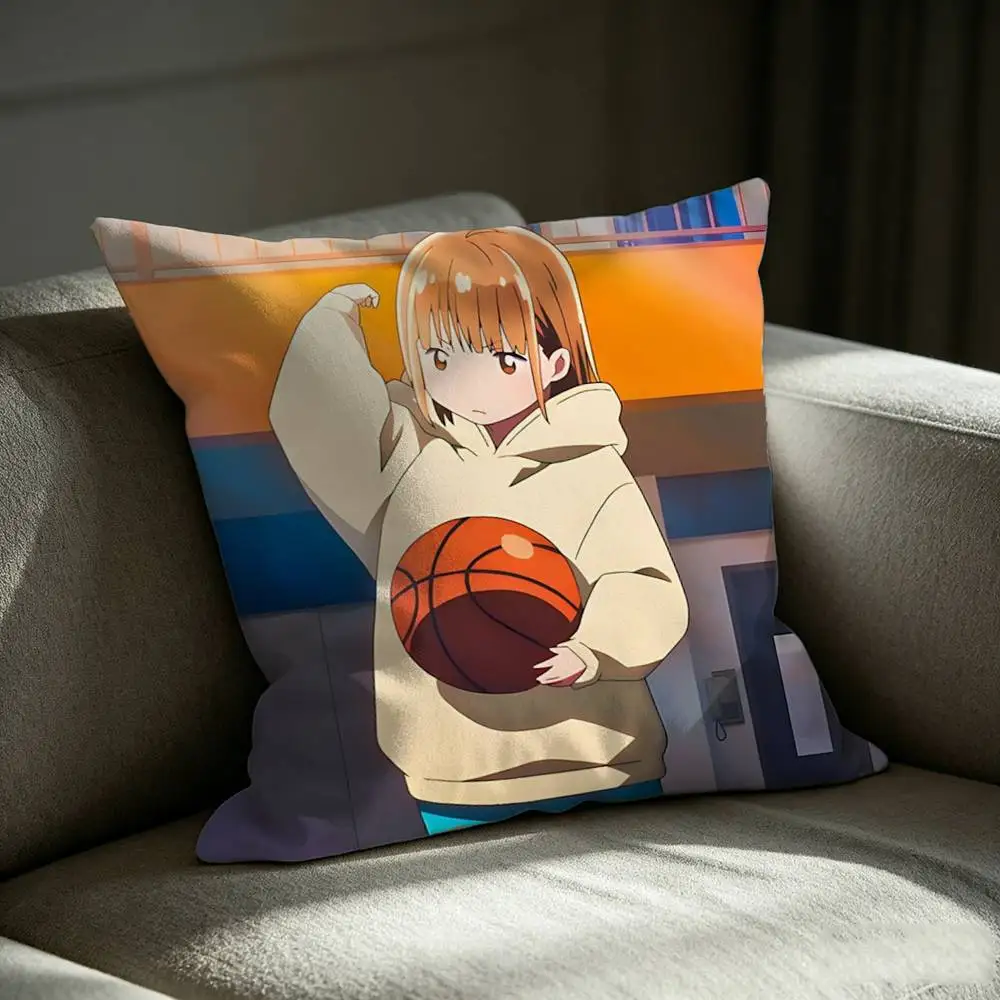 BB-Chinatsu B-Blue Box Anime Square Sofa Pillow Cover Solid Color Living Room Home Decor Cushion Case