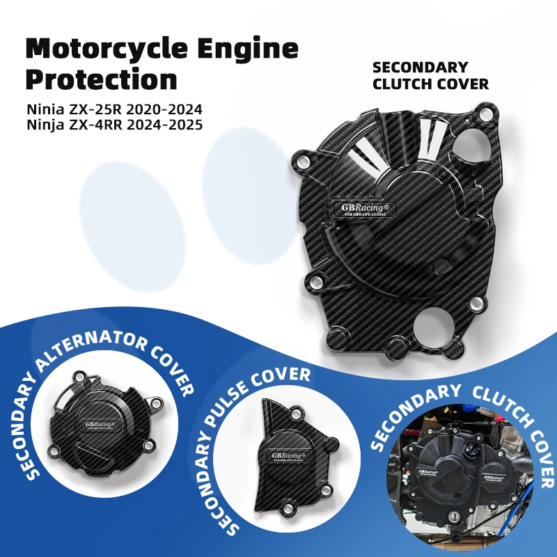 

motorcycle GBRacing Alternator Cover – Secondary Engine Cover Set For KAWASAKI Ninja ZX-4RR 2024-2025 & Ninja ZX-25R 2020-2025
