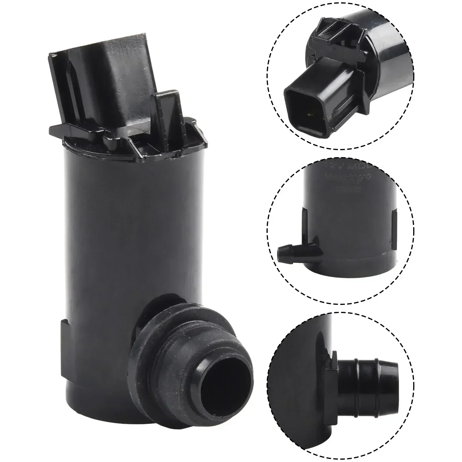 Rubber Plug Washer Pump 12V Black Washer Pump Windshield Washer Pump 100% Brand New 2 Pins High Quality 98510-1C000