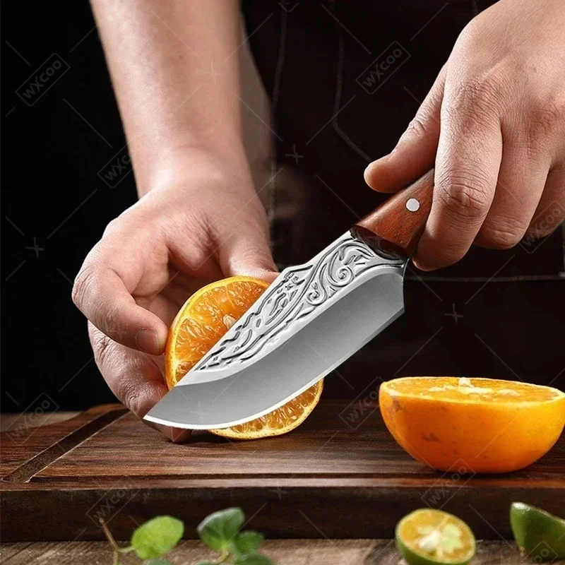 Stainless Steel Boning Knife Handmade Forged Chopper Fruit Peeler Meat Cleaver Chef Cooking Knives BBQ Tools Kitchen Knives