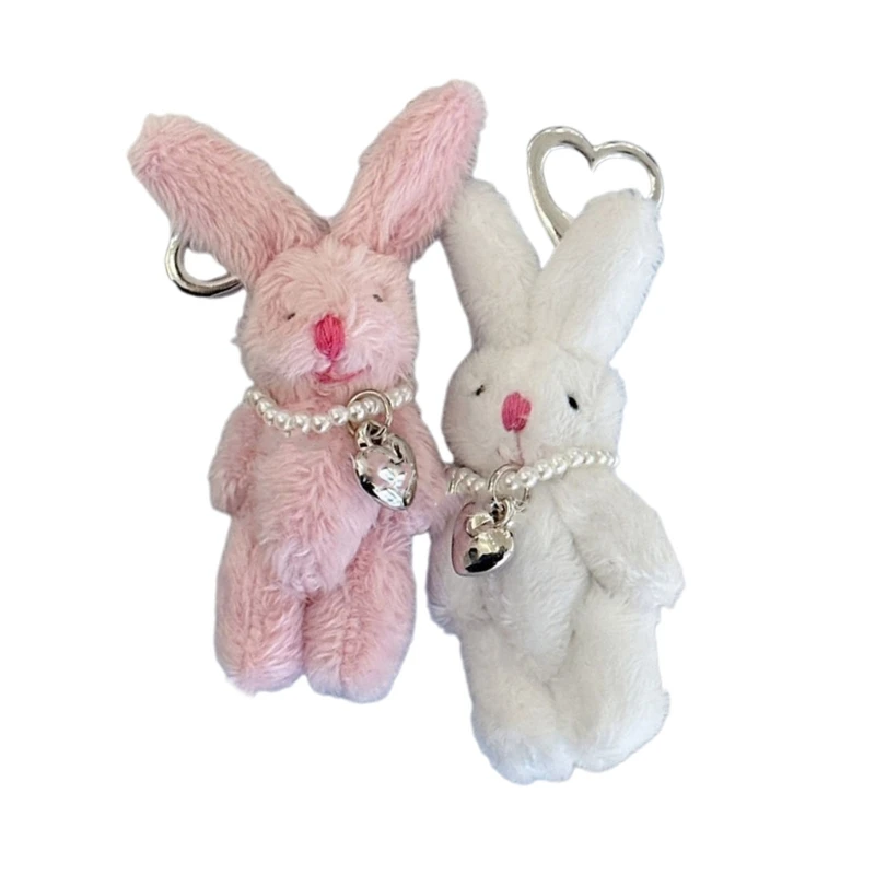 Plush-Doll-Charm Keychain Bunny Phone Chain Rabbit Toy Cartoon Handbag Pendant Keychain Party Favor Doll-Keychain-Decor