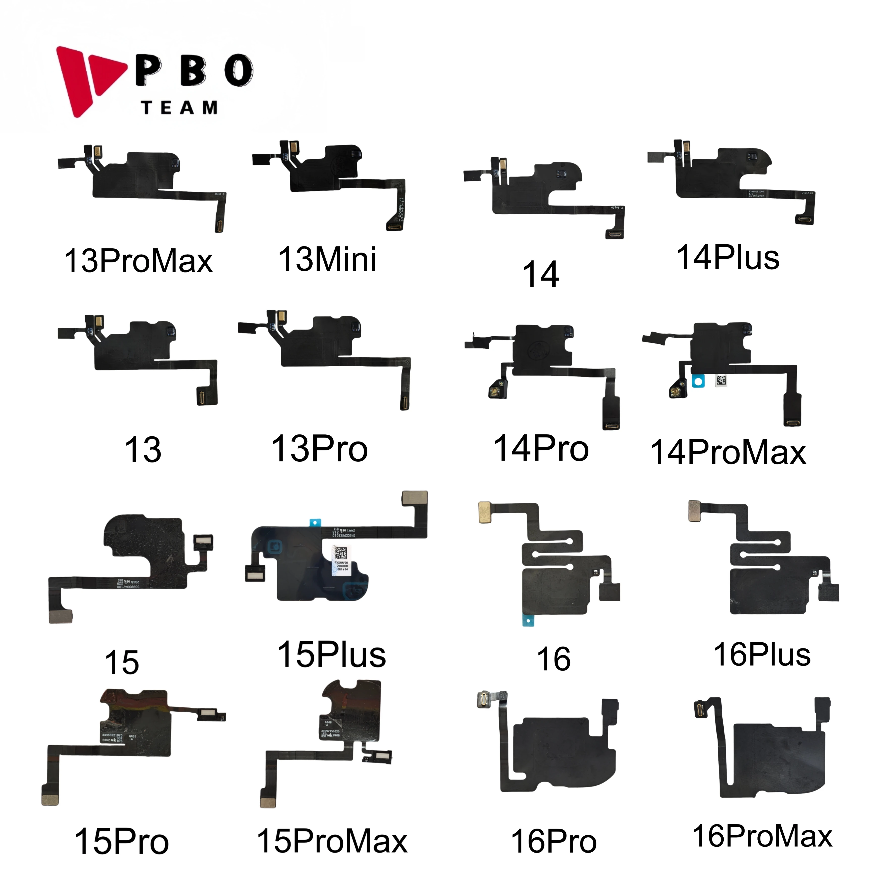 سماعة أذن مستشعر الضوء كابل مرن القرب لا مكبر صوت لهاتف iPhone 16 Plus 15 13 14 Pro Max mini 14pro 15pro مع شريط ميكروفون #1