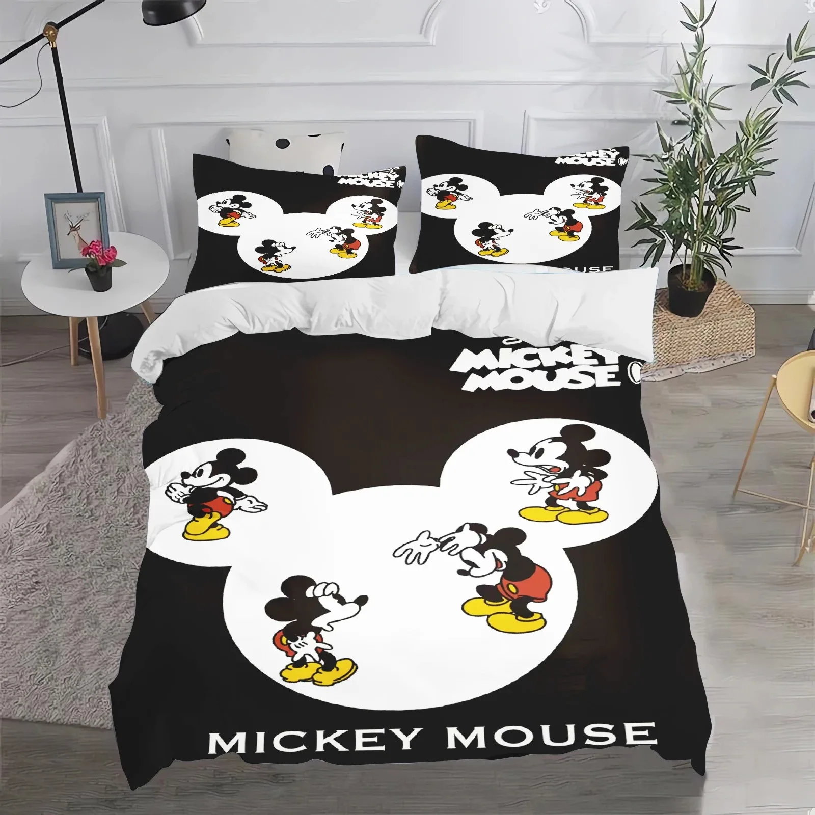 

3D Mickey Mouse duvet cover pillowcase, Disney cartoon comforter sets, home bedding set, adult or child gift 2/3pcs