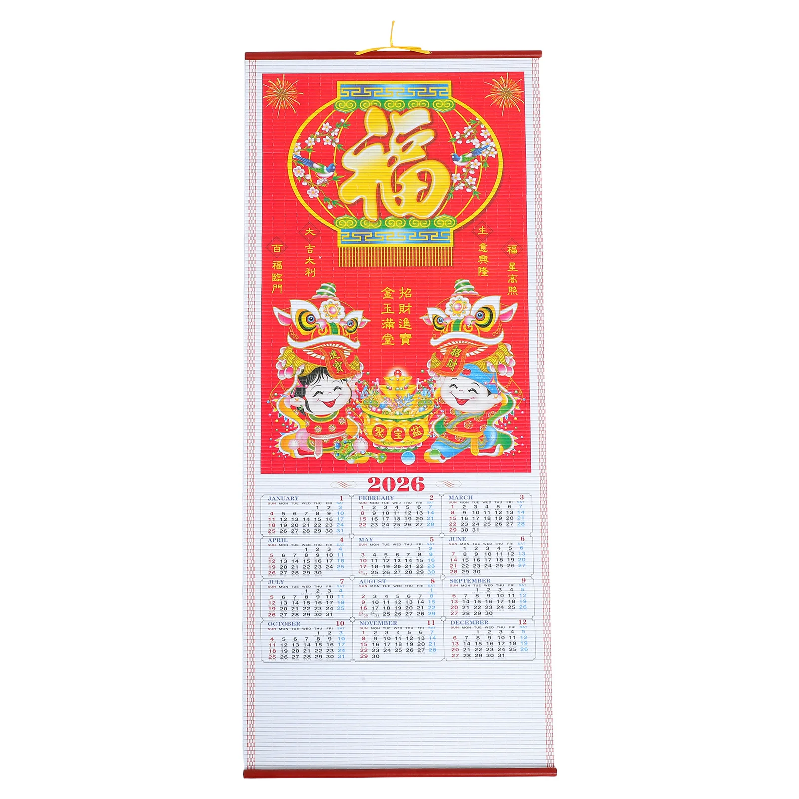 

Календарь с лошадью 2026, китайский настенный свиток, традиционные лунные даты зодиака, фэн-шуй, удача, декоративный домашний офис