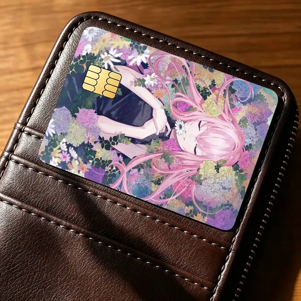 V-Virtual Vocaloid Singer Megurine Luka  Credit Card HD Stickers Game Card Decal Small Chip Waterproof Sticker Gift