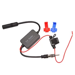 For Universal 12V Auto Car Radio FM Antenna Signal Amp Amplifier Booster For Marine Car Vehicle Boat 330mm FM