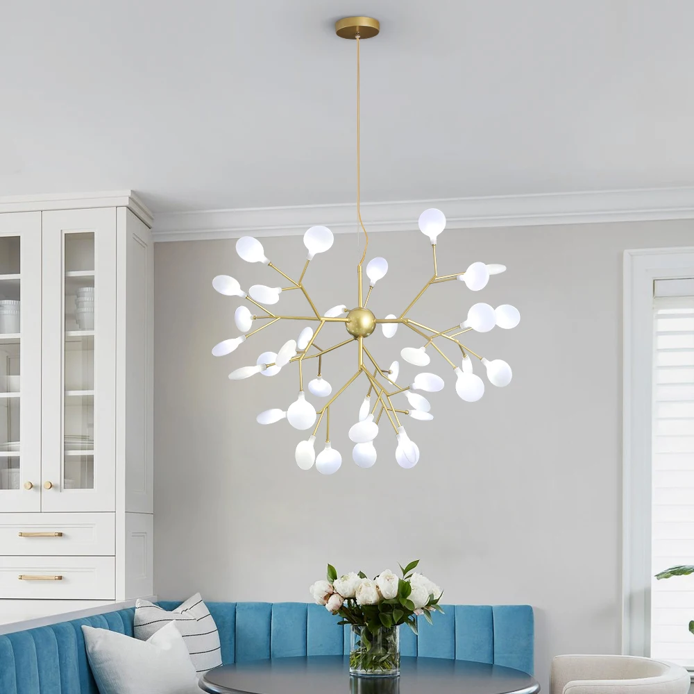 Imagem -06 - Nordic Firefly Ceiling Chandelier Lâmpada Pingente Moderna Luzes Led g4 Casa Quarto do Bebê Quarto Sala de Estar Decoração Salão Estrelado