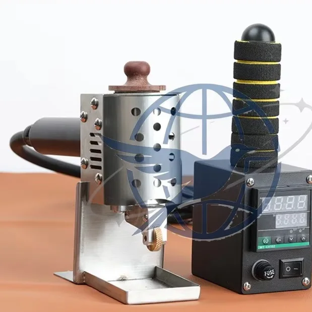 Portable Hot Melt Glue Roller Machine with Yellow Leather Bag for Craft And Leather Work - Gluing Tool Hot Bot Manipulation Devi