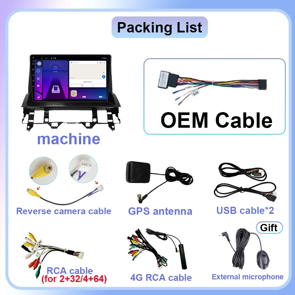 

Для Mazda 6 2002-2008 Мультимедийная навигация GPS Авто радиоплеер Carplay Радиоэкран No 2 din DVD BT Автомобильная стереосистема Android 14