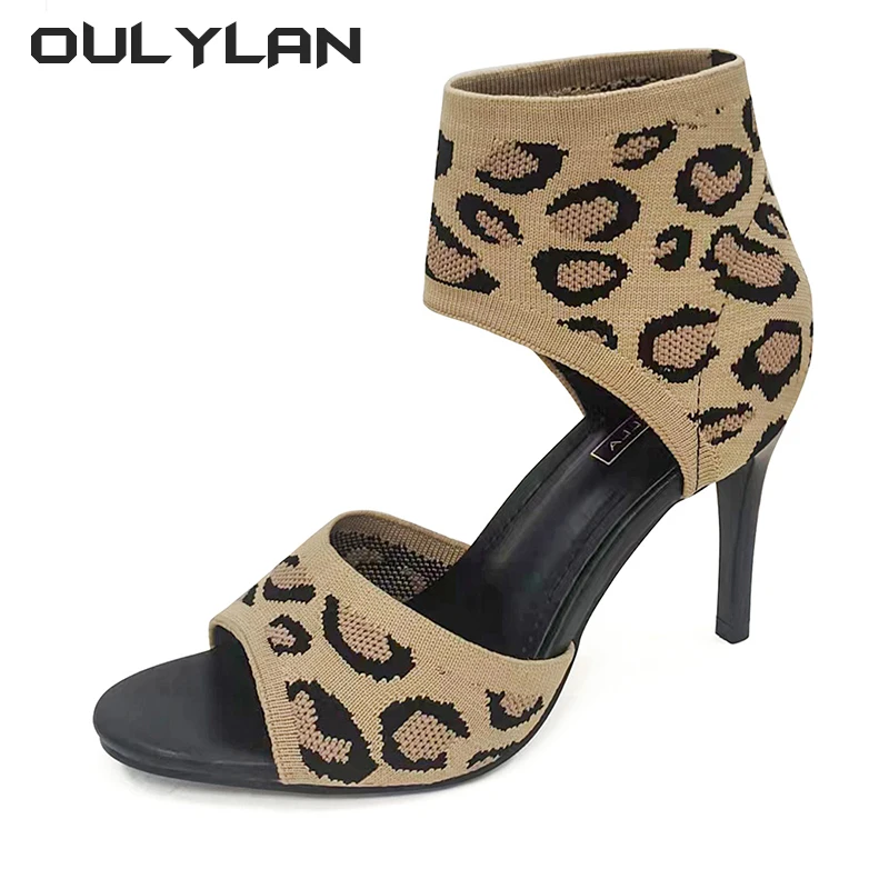 Oulylan Fashion Women's Shoes Sandals Elegant Women's High Heel Fish Mouth Sandals for Women Toe Back High Heels Fashion