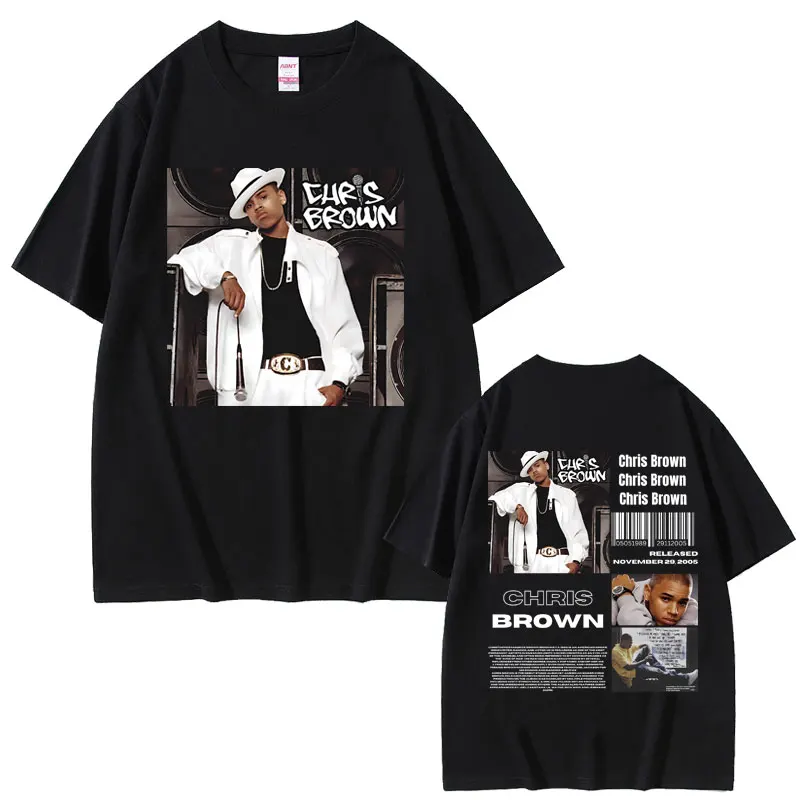 

Rapper Chris Brown Graphic Print Tshirt Men Women Hip Hop Casual T Shirts Short Sleeve Male Fashion Oversized Tees Streetwear