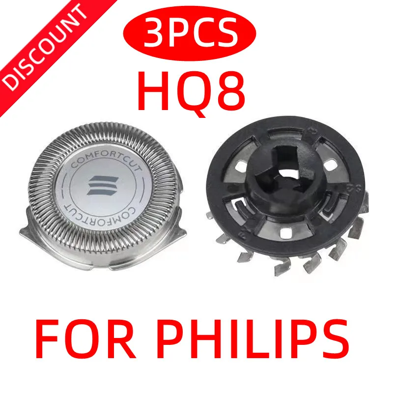 3pcs For Philips ​HQ8865, HQ8850, HQ8845, HQ8835, HQ8830, HQ8825, HQ8445 Shaver Razor Blades Heads Replacement Shaving