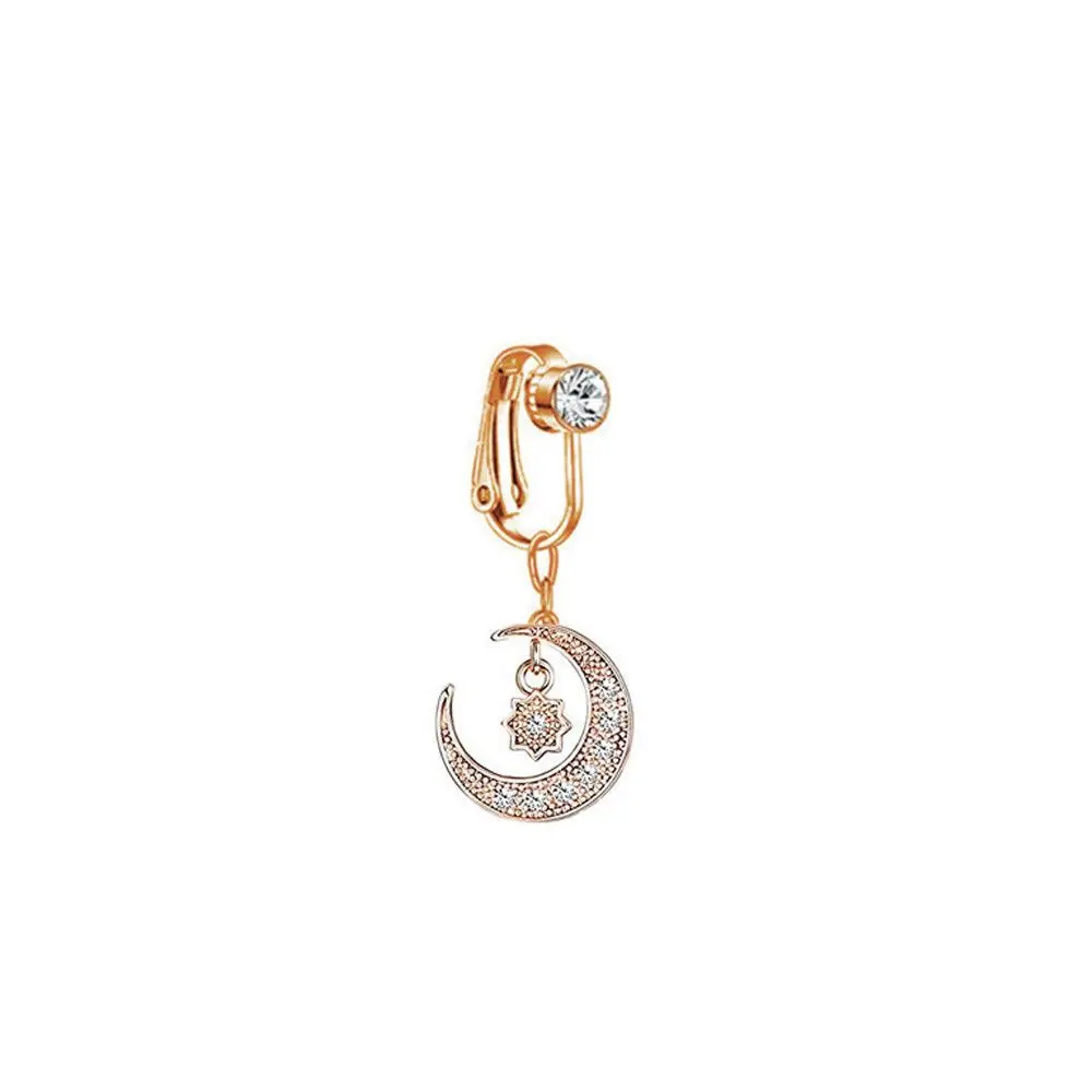 

Zircon Earring Clip Faux Piercing Cartilage Clip Fake Belly Rings Body Jewelry Belly Button Rings Navel Clip on