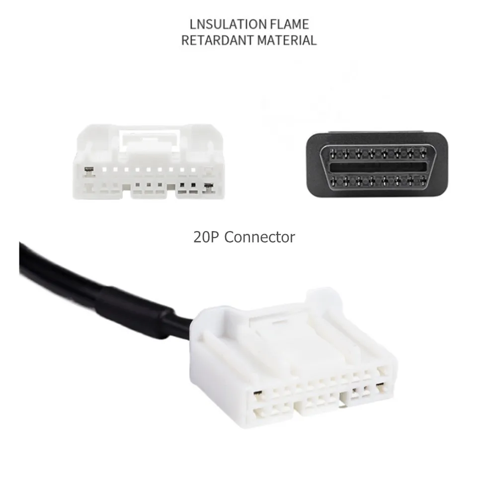 OBD2 Connector For Tesla Model 3 12/20/26Pin Diagnostic Car Tools Male Female To 16Pin Cable For Tesla Model Y Auto Adapter