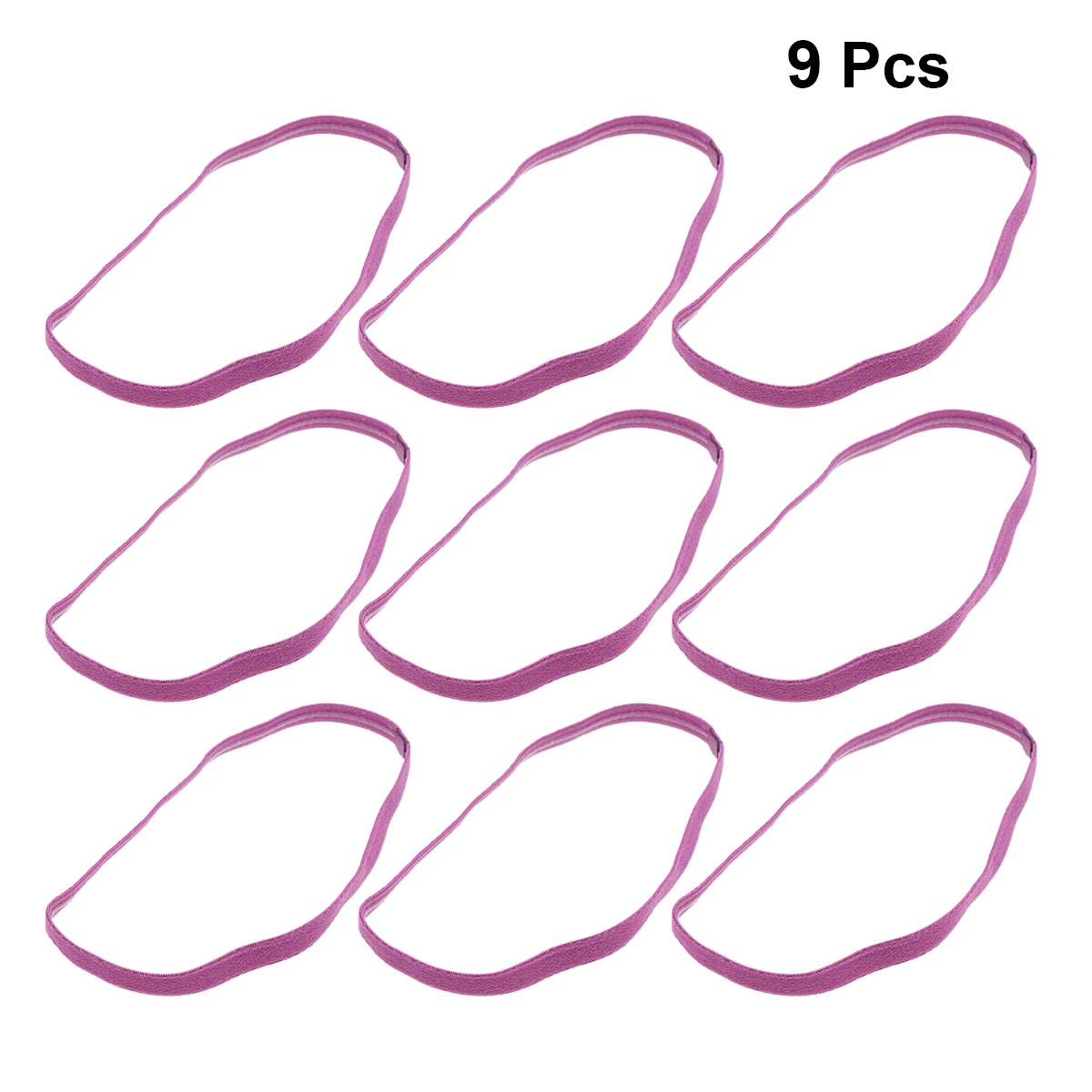 

9 Pcs Running Headband Dance Elastic Sports Yoga Hair Rope Stretchy Miss for Sweatband