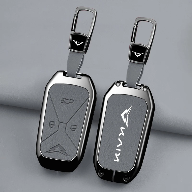 Car Zinc Alloy Leather Car Key Case Cover For KAIN Kaiyi Kunlun IHD R 300 500 EV Protect Keychain Shell Interior Accessories