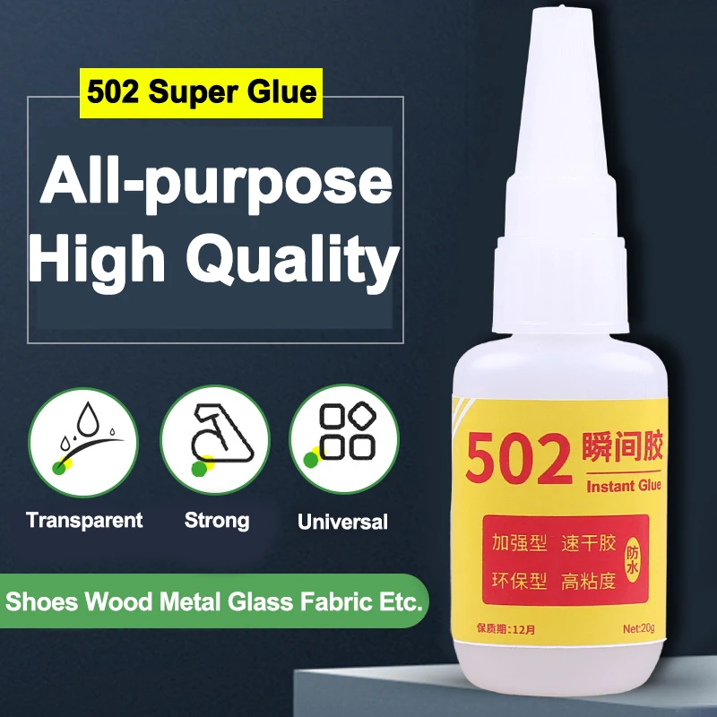 Liquid Instant Glue Super 502 Extra Strong Transparent Waterproof Cyanoacrylate Contact Adhesive Fast Wood Plastic Metal Sealant