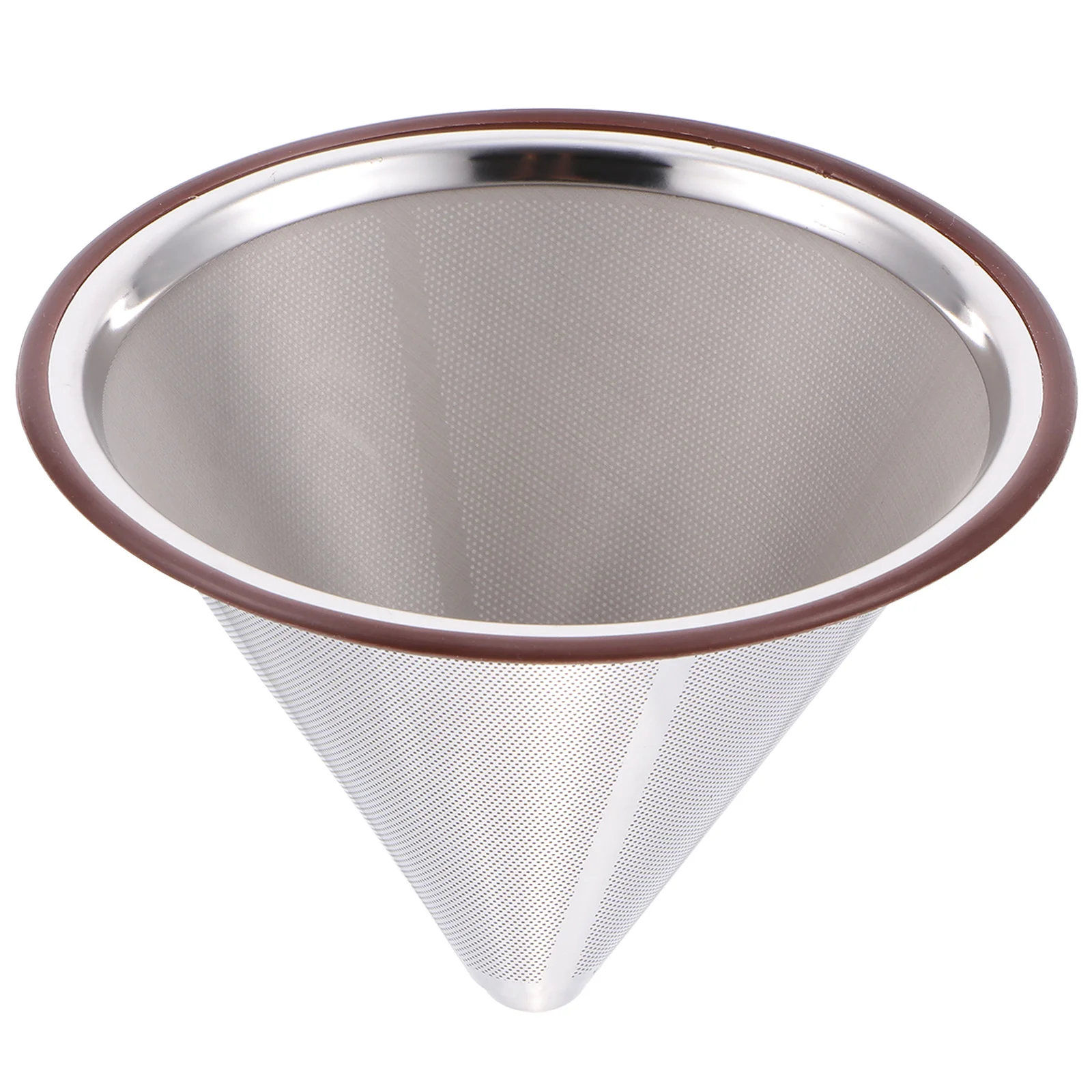 

1pc Stainless Steel Filter Reusable Fine Mesh Sieve For Home Coffee Funnel Tea Making Tool Durable Coffee Strainer