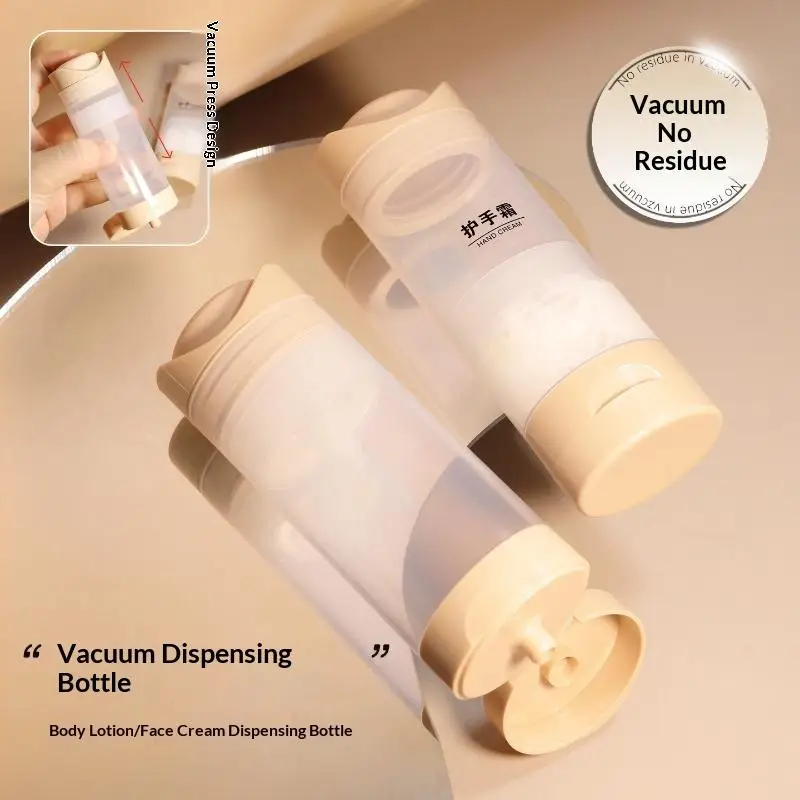 Vacuum Refillable Cosmetic Dispenser Bottles No Residue Leak Proof For Travel Skincare Lotion Storage