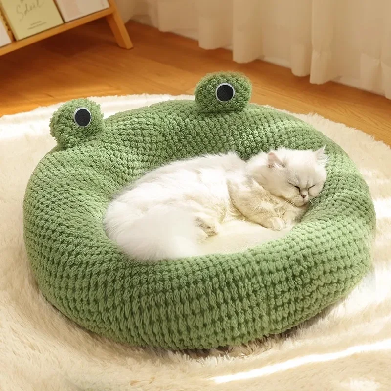 

New Frog Series Cat beds Nest Winter Warm Removable and Washable pet supplies dog house