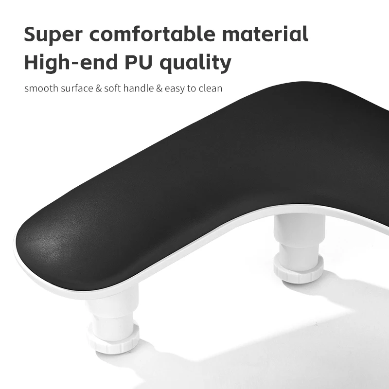 Cuscino per unghie a forma di U, regolabile, comodo, realizzato in pelle PU. Cuscino di supporto per le mani, cuscino rimovibile, supporto per le mani per manicure. Bracciolo antiscivolo per unghie, tappetino per manic