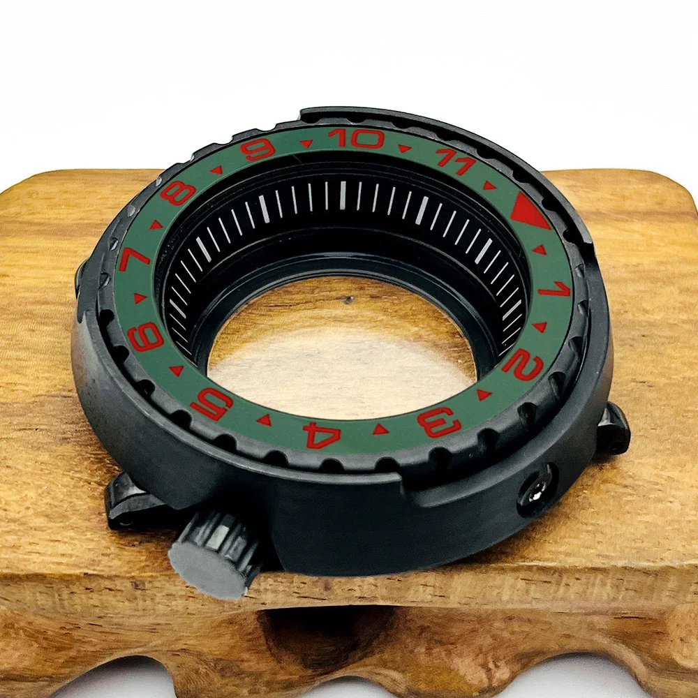 

Mod Black Tuna Watch Case NH35 NH36 Case Fit For NH34 NH35 NH36 7S26 Movement Transparent Back Cover Canned Watch Cases