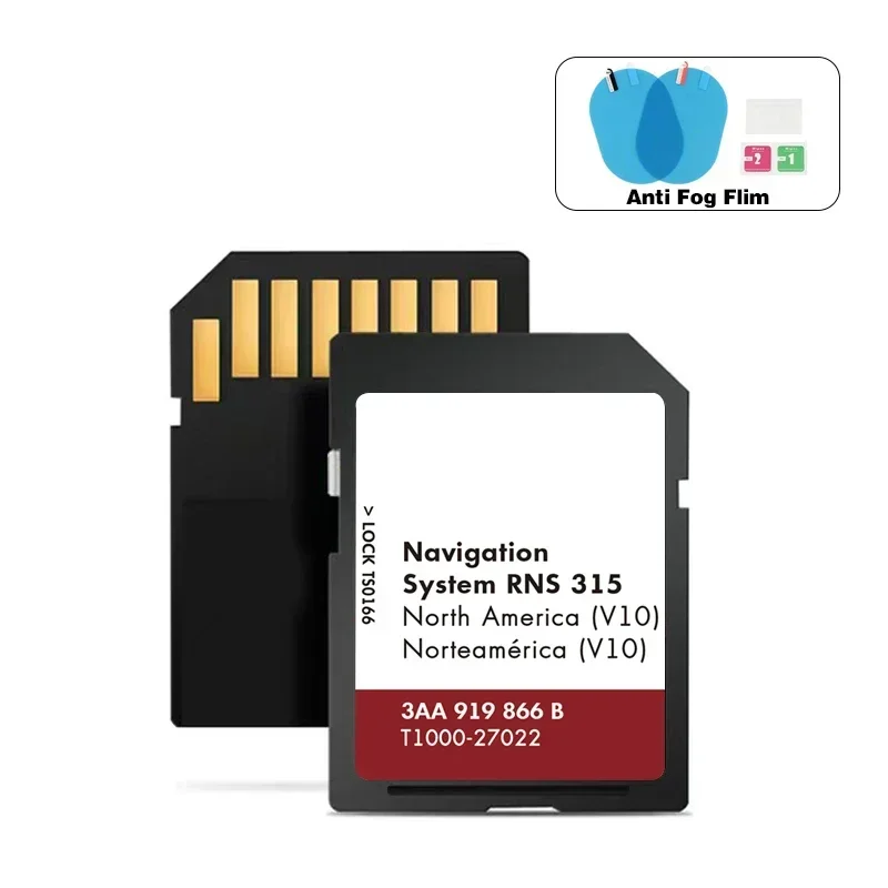 

for VW CC EOS Golf Jetta Passat Tiguan Car RNS315 V10 Navigation Media Update North America map GPS SD Card 3AA919866B