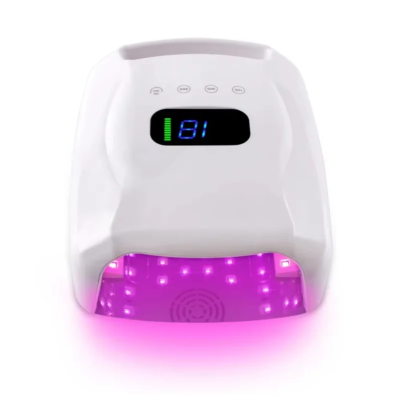 

Cordless High Power Pro Cure Led UV Nail Lamp Rechargeable Professional Curing Gel Polish Dryer 96W