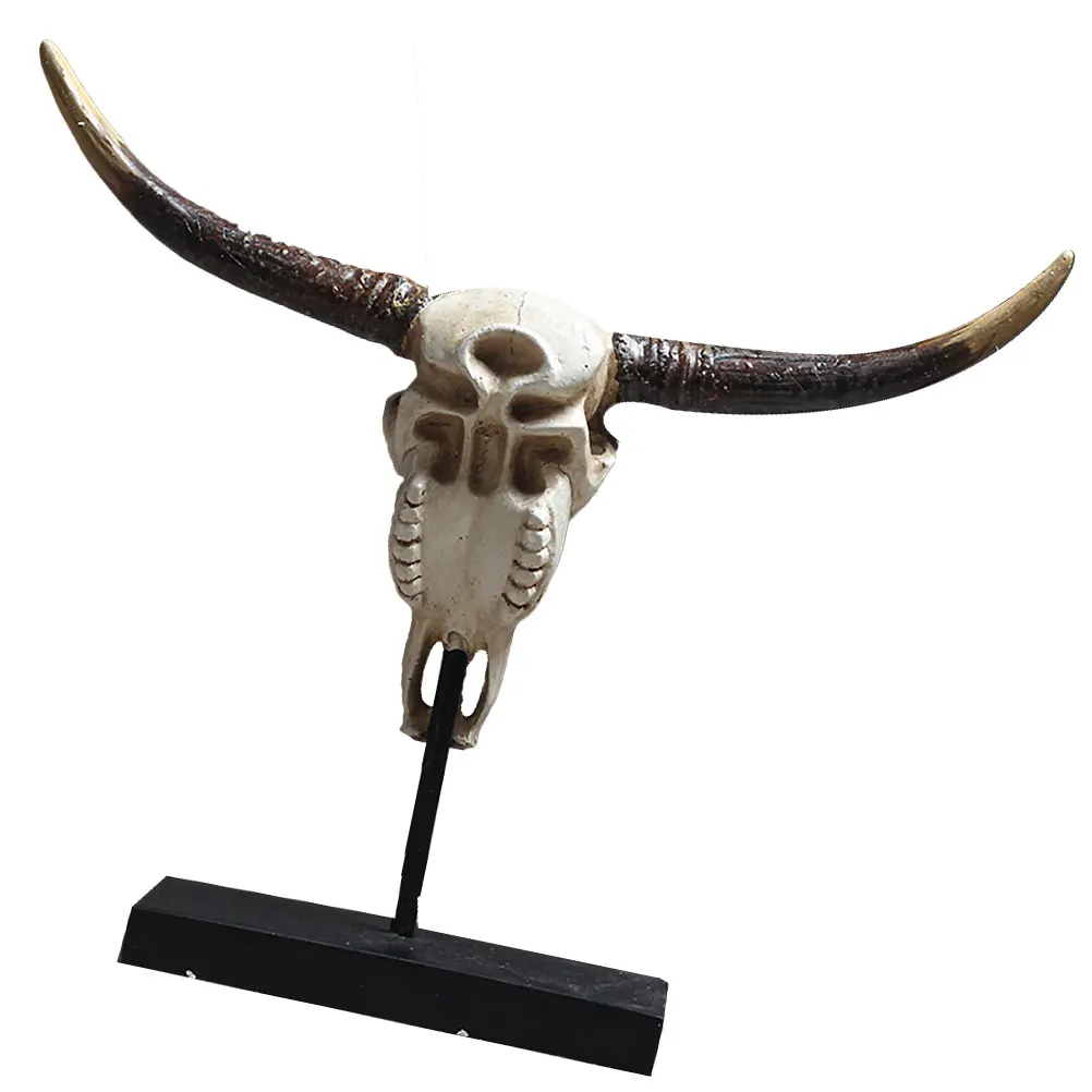 

Creative Ox Horn Ornament Retro Funny Resin Metal Desk Living Room Bedroom Bar Decor Safe Fade Resistant New Look