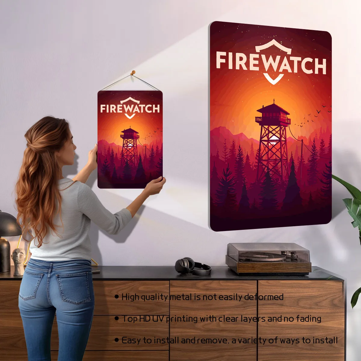 Firewatch لعبة ملصق فني لعبة صفيح تسجيل غرفة نوم الديكور غرفة المعيشة علامات معدنية مخصصة لتزيين غرفة الألعاب