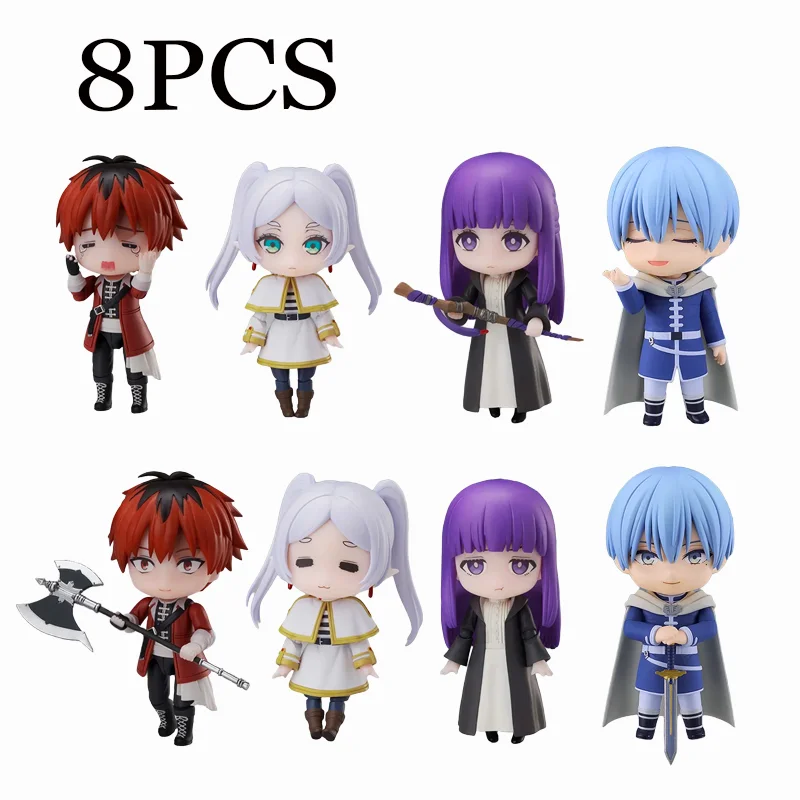 Zhongkaihua Figura Frieren Y Himmel De 10 Cm – Acción Con Articulaciones Móviles Y Caras Intercambiables – Modelo PVC Coleccionable Para Fans Del Anime – Regalo Ideal