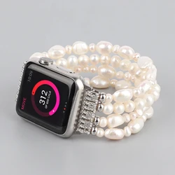 Jewelry Beaded Strap For Apple watch Ultra 3/2 11 10 9 8 7 46mm 45mm 41mm Elastic Bracelet iWatch 6 5 4 SE 44mm 40mm Band Correa