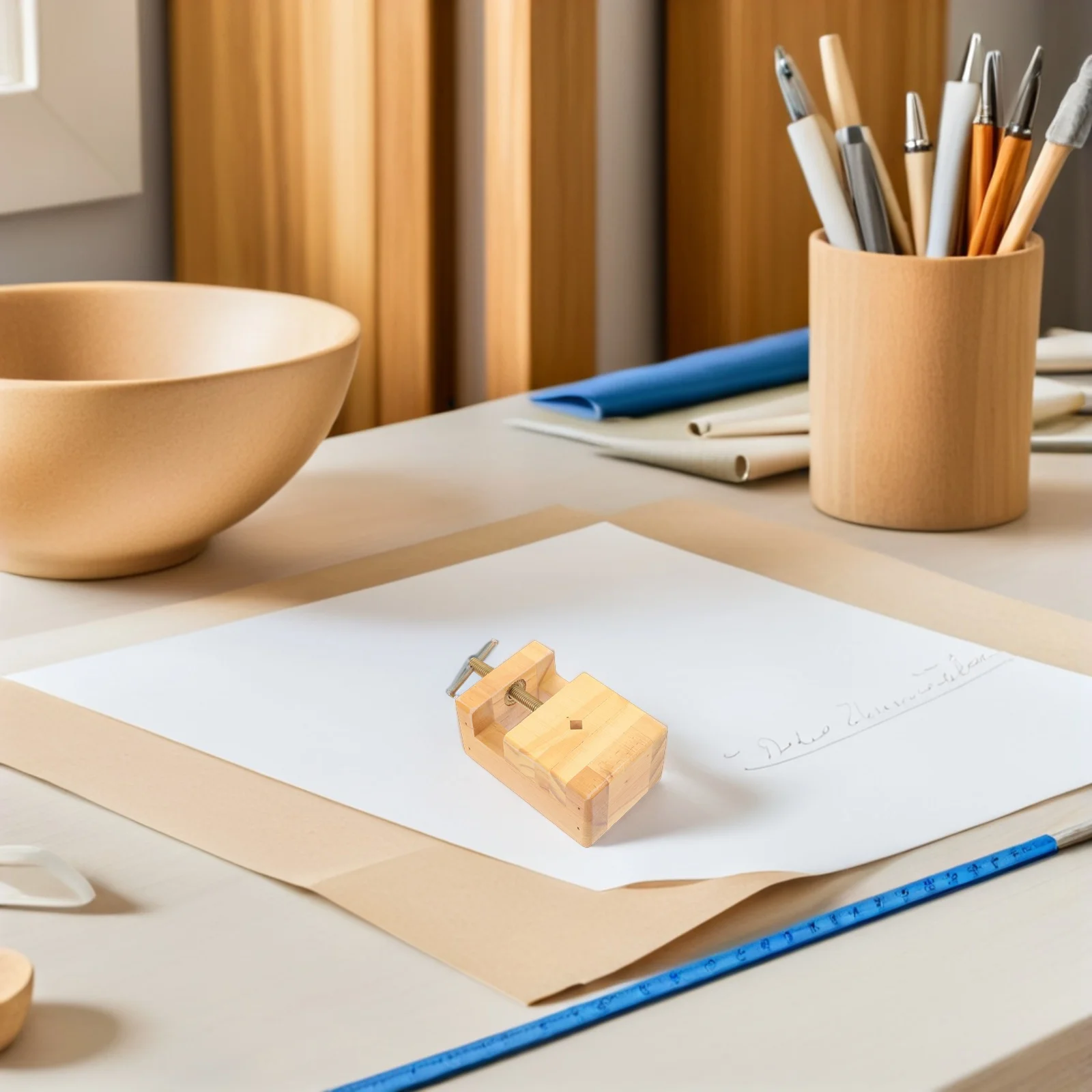 

2Pcs Woodworking Seal Clamp Adjustable Hardwood Vise for Stone Engraving Seal Carving Calligraphy Craft Bench Fixing Tool