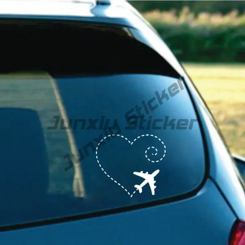 

Car Stickers Cover Scratches Waterproof Airplane Heart Vortex Love Sweet Car Decorative PVC Motorcycle Stickers