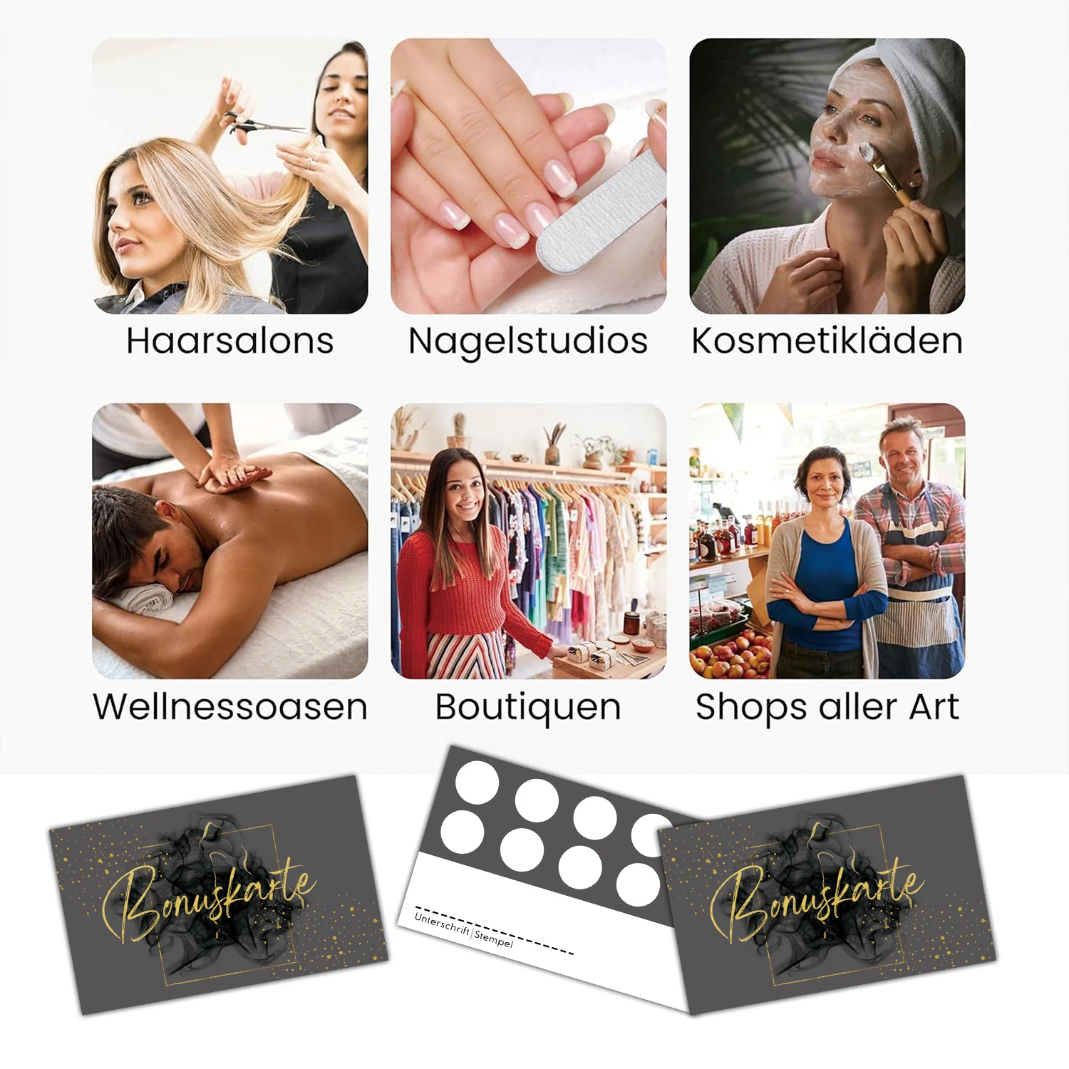 25 قطعة من بطاقة نقاط الختم الذهبية، بطاقة نقاط الأعضاء عالية الجودة، بطاقة الولاء لعملاء الأعمال، تصفيف الشعر، فن الأظافر، B