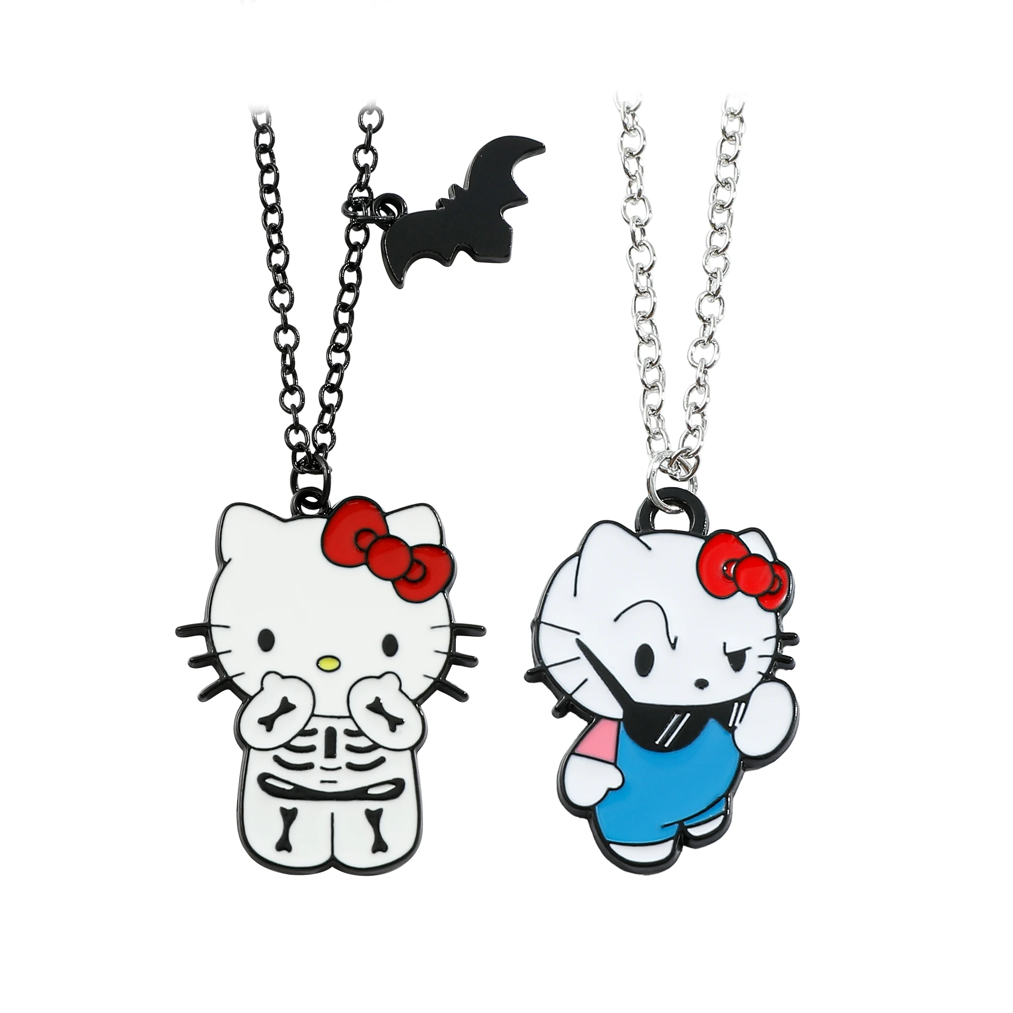 Lovely Cartoon Hello Kitty Sanrio Anime Kids Chain Necklaces Cute Kitty Alloy Necklace for Women Girls Birthday Gift