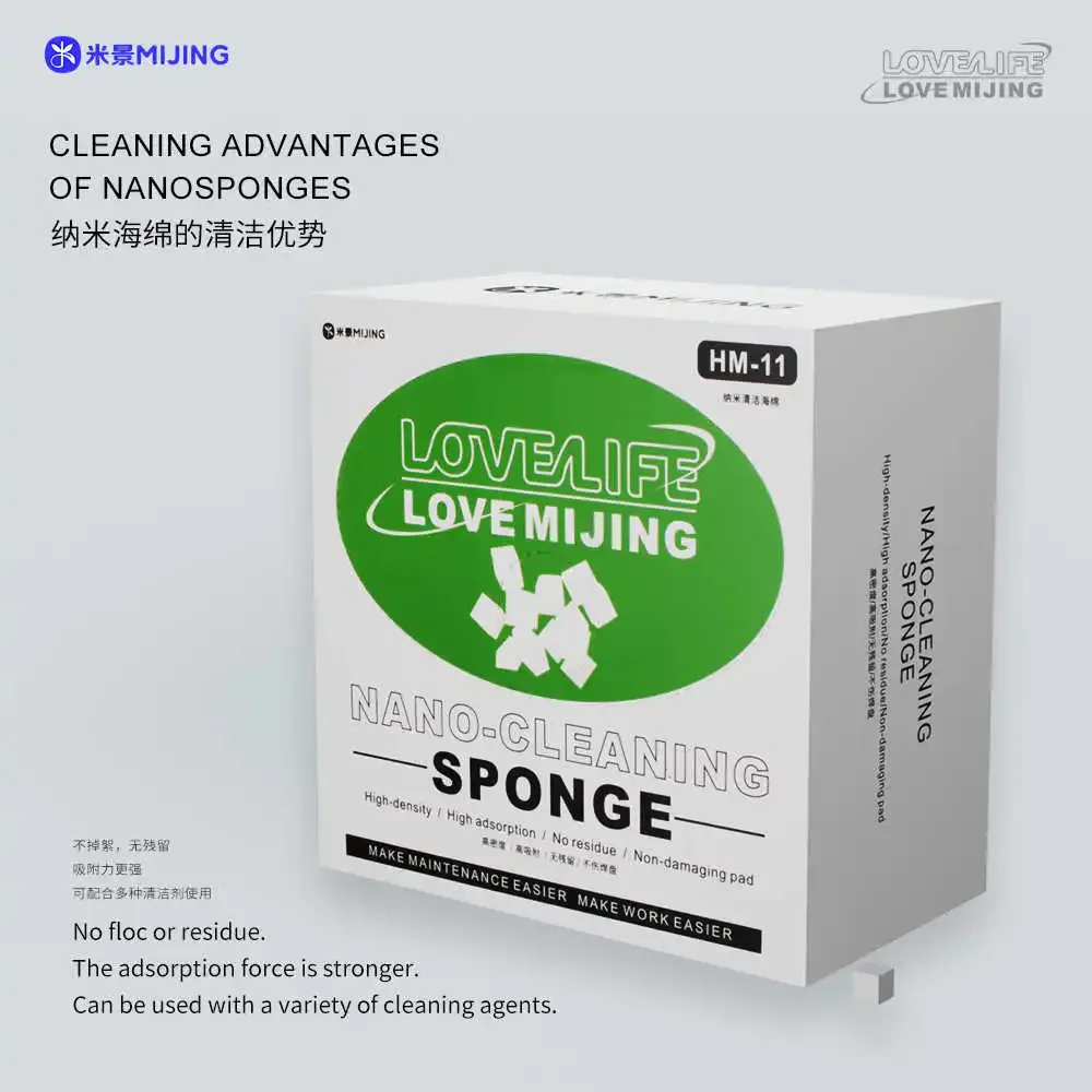 Mijing Nano Cleaning Sponge Motherboard Chip Cleaning High Density Cleaning Nano Sponge (2 Boxes Free ST20 Tweezers)