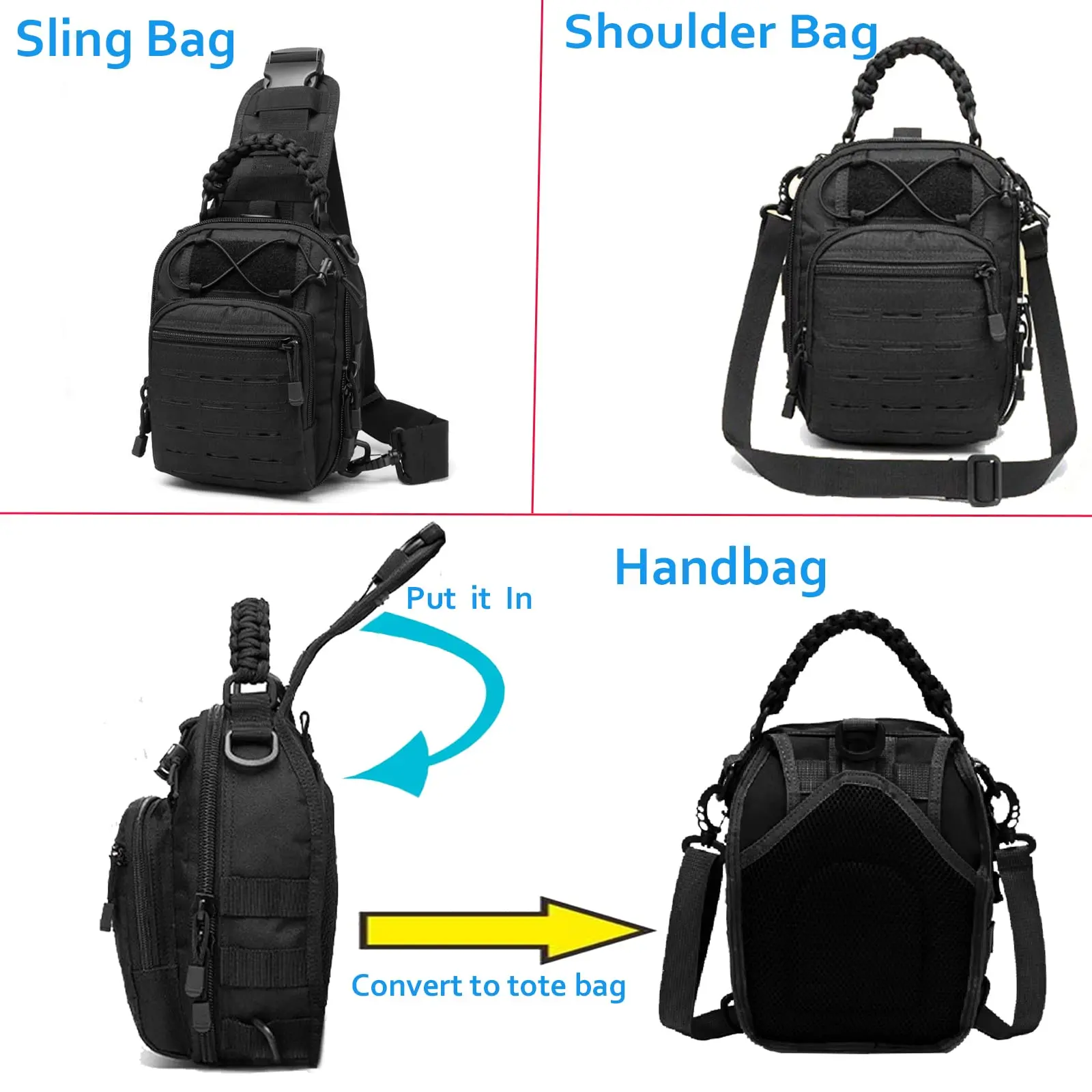 Tactical shoulder bag nylon high quality bag compact for outdoor sports hunting adventure Single Shoulder Chest backpack