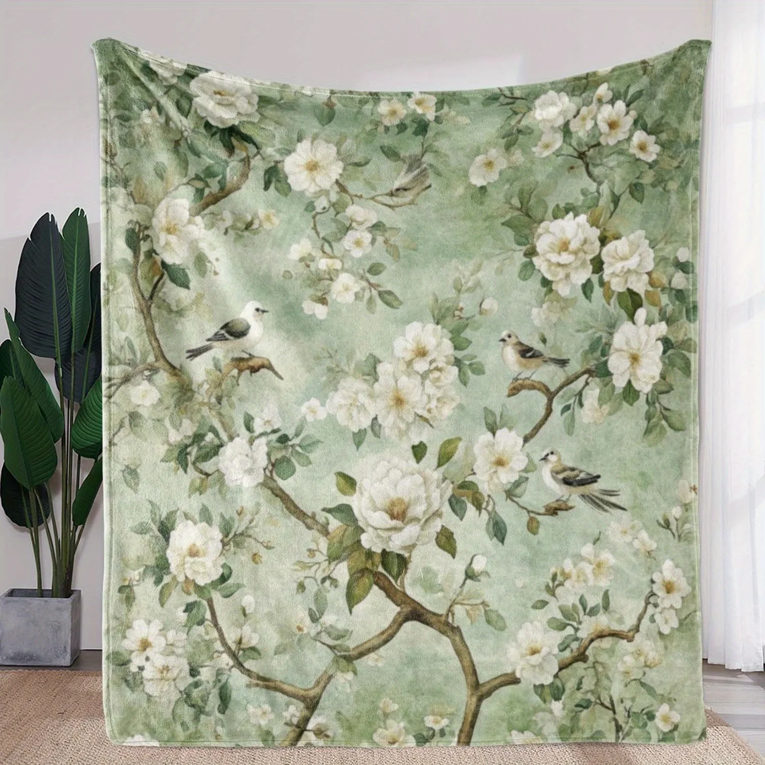 Boho Colorful Wildflower Art Print Throw Blanket Cozy Sofa Couch Manta Soft Bed Decorative Blanket For Bedroom Living Room
