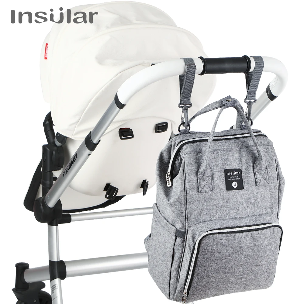 Insular Baby Diaper Backpack Large Capacity Mommy Maternity Stroller Nappy Bag for Nursing and Changing