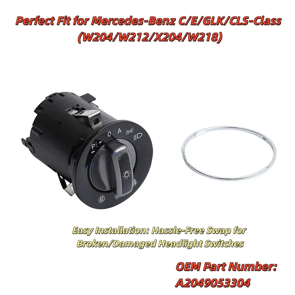 

A2049053304 Headlamp Turn Switch Light Control Switch For Mercedes-Benz C-Class W204/E-Class W212/GLK X204