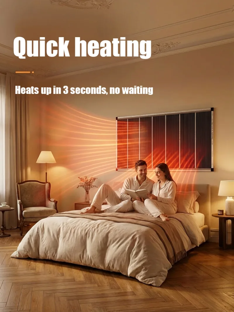 Graphene Heating Film Quick Heating Black Tech Graphene Wall Heater for Home Floor Wall Far Infrared Heater Mat Safe & Energy Sa