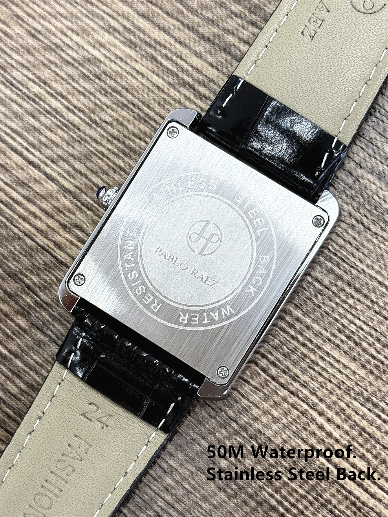 ساعة رجالية للأعمال بتقويم كلاسيكي كلاسيكي فاخر من الجلد مقاومة للماء ساعات كوارتز عصرية للرجال مع صندوق وبطارية احتياطية #3