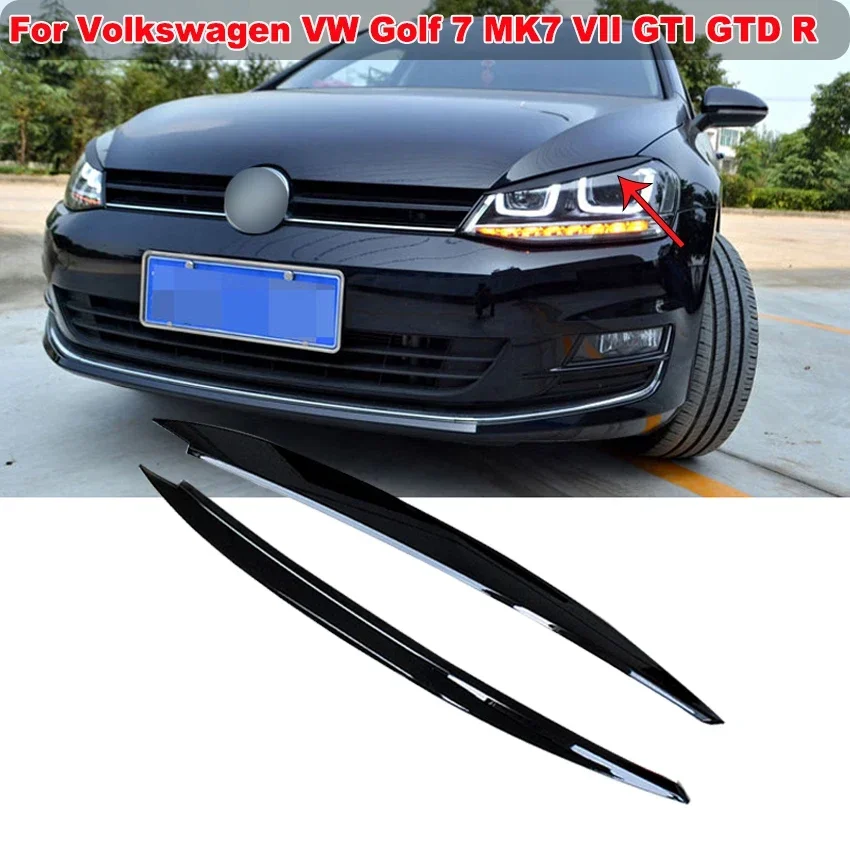 

Автомобильные аксессуары для Volkswagen VW Golf 7 MK7 VII GTI GTD R 2013-2017, накладка на веко передней фары, Накладка для бровей, привлекательная наклейка