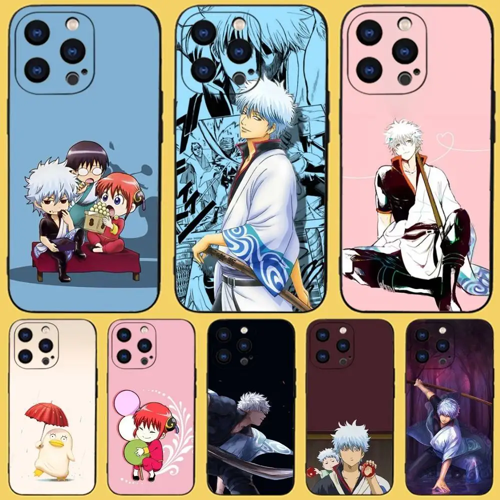 

Anime G-GinTama Phone Case For iPhone 16,15,14,13,12,11,Pro,XS,Max,XR,Plus,E,SE4,Mini Black Fashion Cover