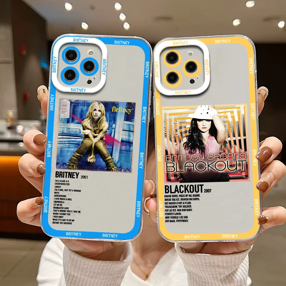 

Singer B-britney Spears Phone Case For IPhone 12 11 13 14 15 16 17MINI Max Pro Plus Shockproof Soft Clear Back Cover Coque