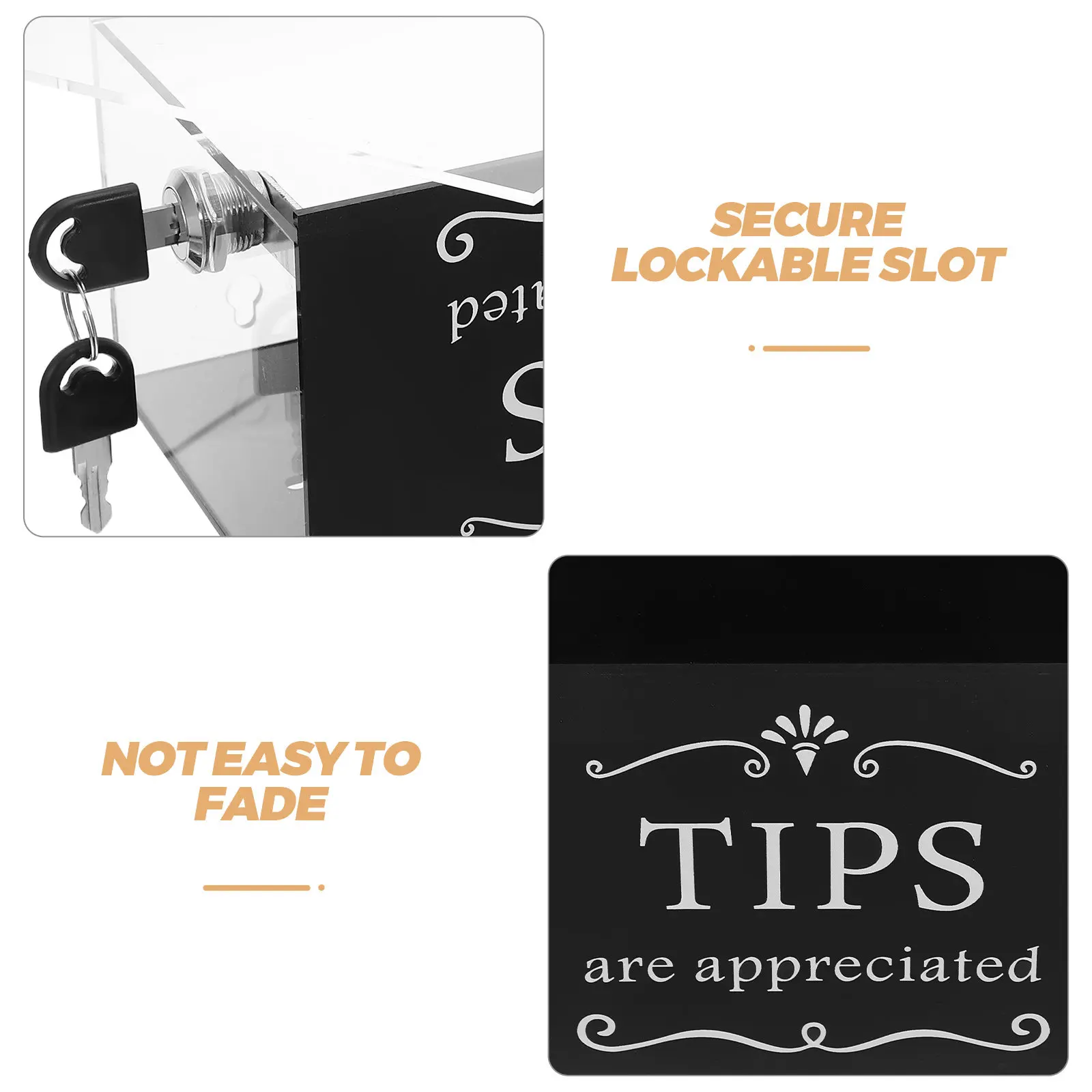Suggestion Boxes Ballot for Raffles Tip Collector Savings Jar Jars Restaurant with Lock Money Container Acrylic Cash